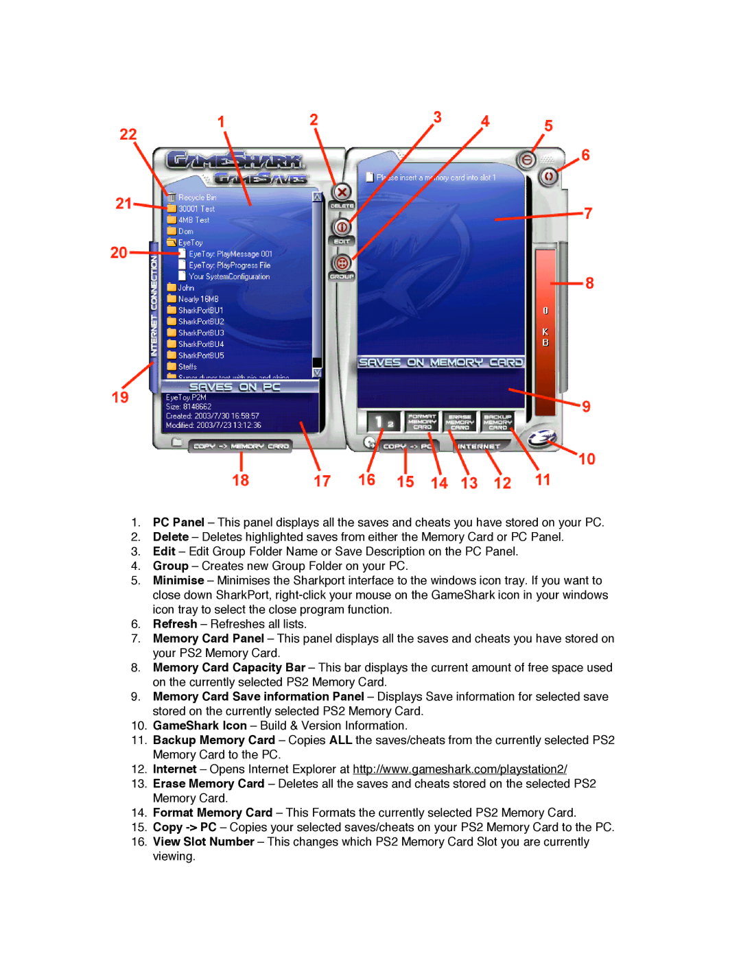 Mad Catz SharkPort PS2 manual 