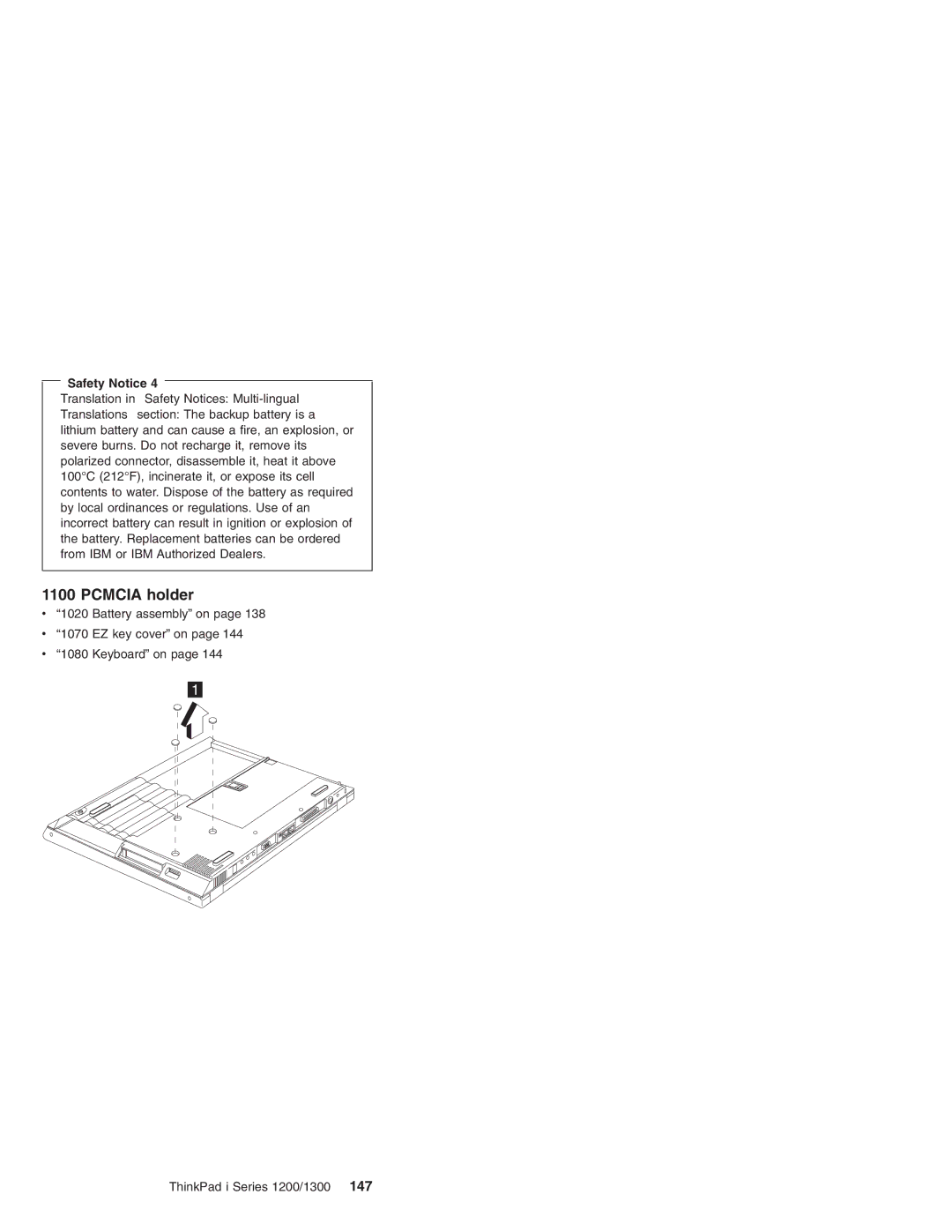 Madge Networks 1200, 1300 manual Pcmcia holder 