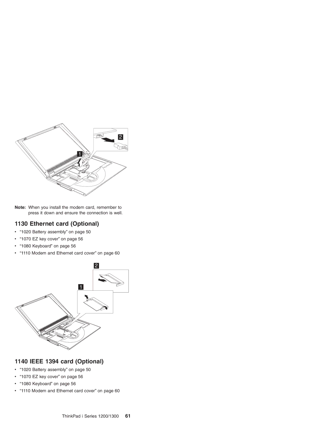 Madge Networks 1200, 1300 manual Ethernet card Optional, Ieee 1394 card Optional 