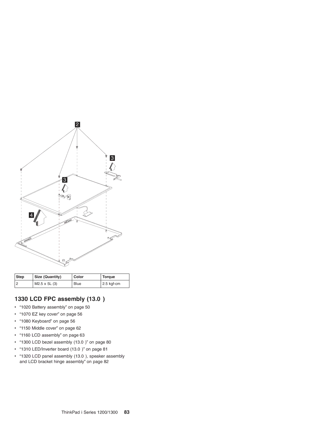 Madge Networks 1200, 1300 manual LCD FPC assembly 13.0″ 