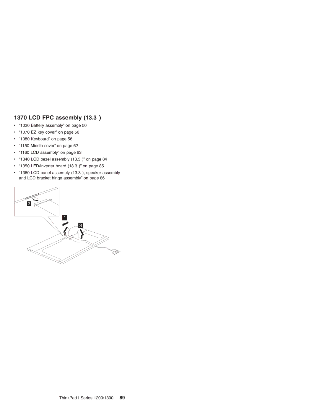 Madge Networks 1200, 1300 manual LCD FPC assembly 13.3″ 