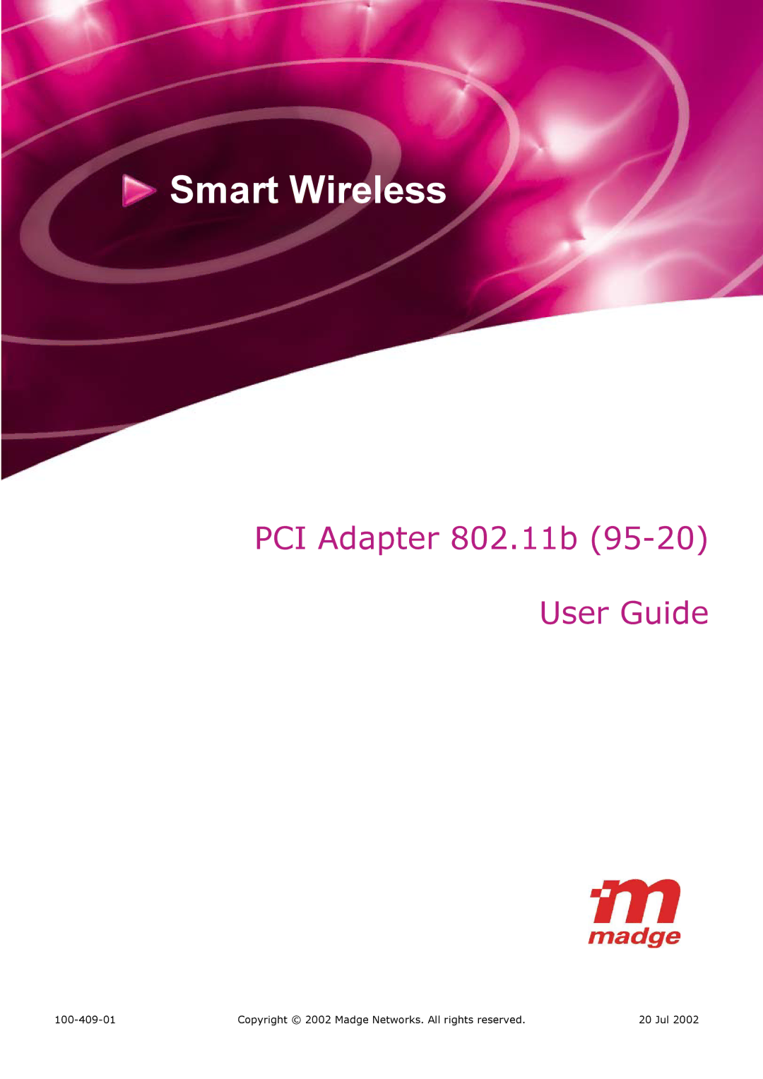 Madge Networks 802.11B (95-20) manual Smart Wireless 