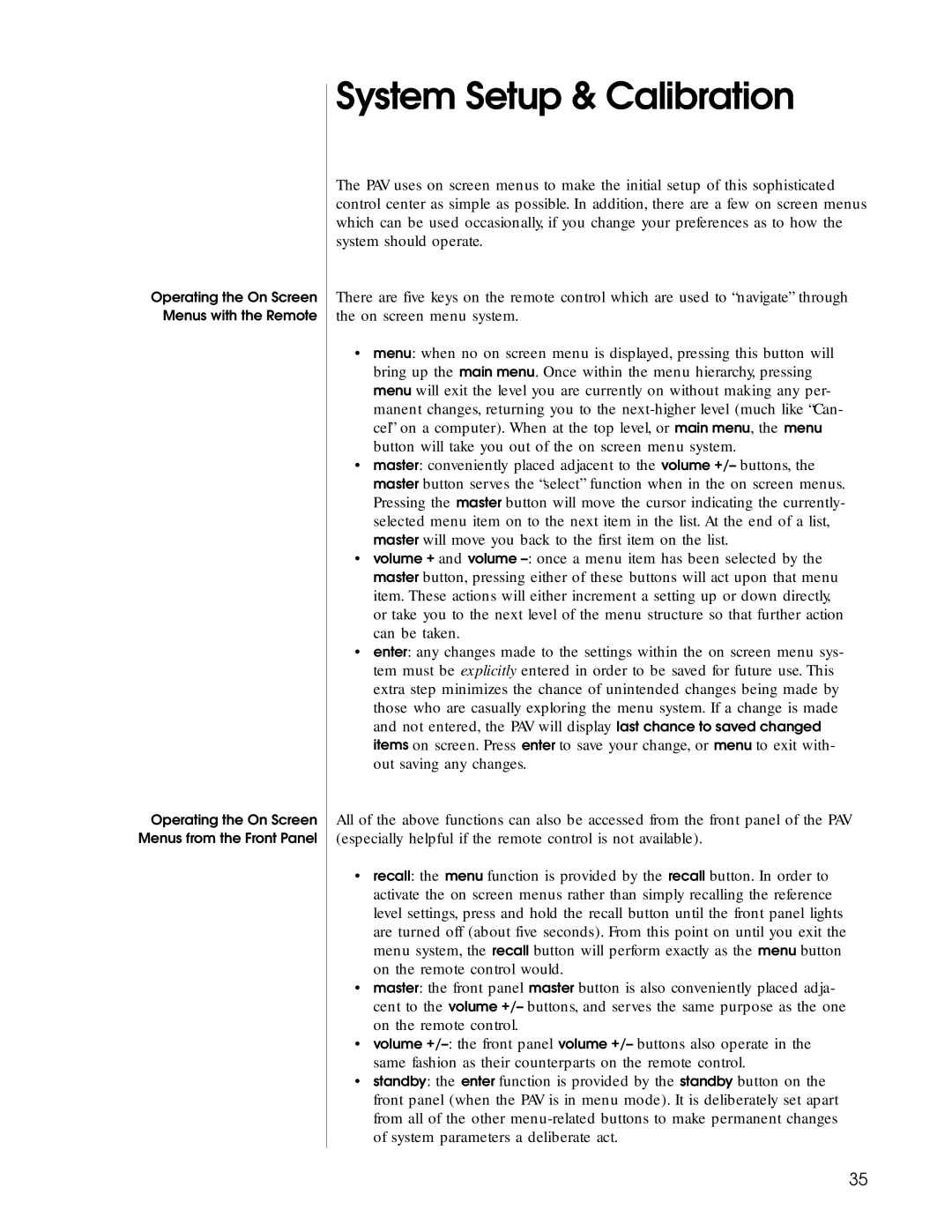 Madrigal Imaging Audio/Video Preamplifier manual System Setup & Calibration 