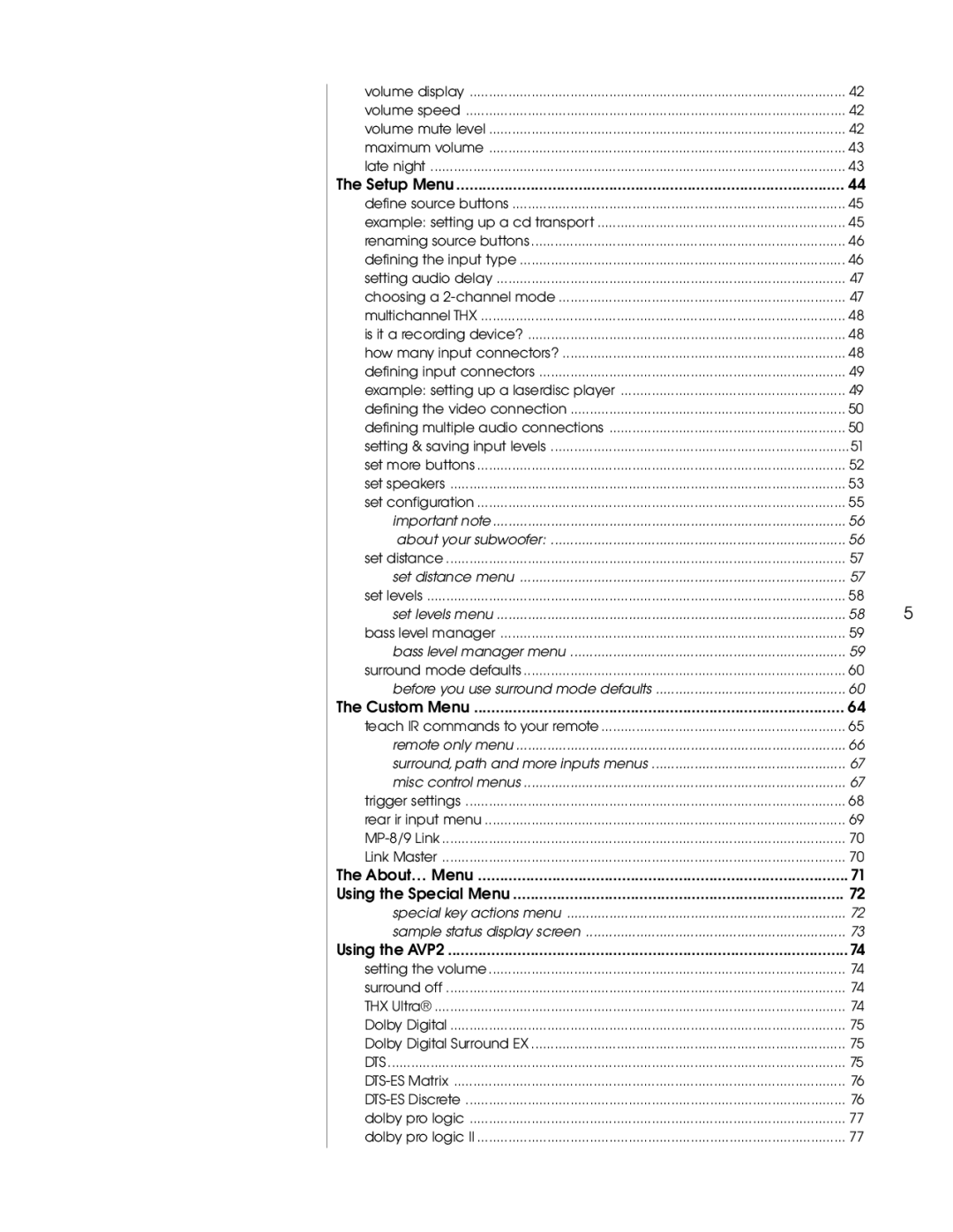 Madrigal Imaging AVP2 owner manual Important note About your subwoofer 