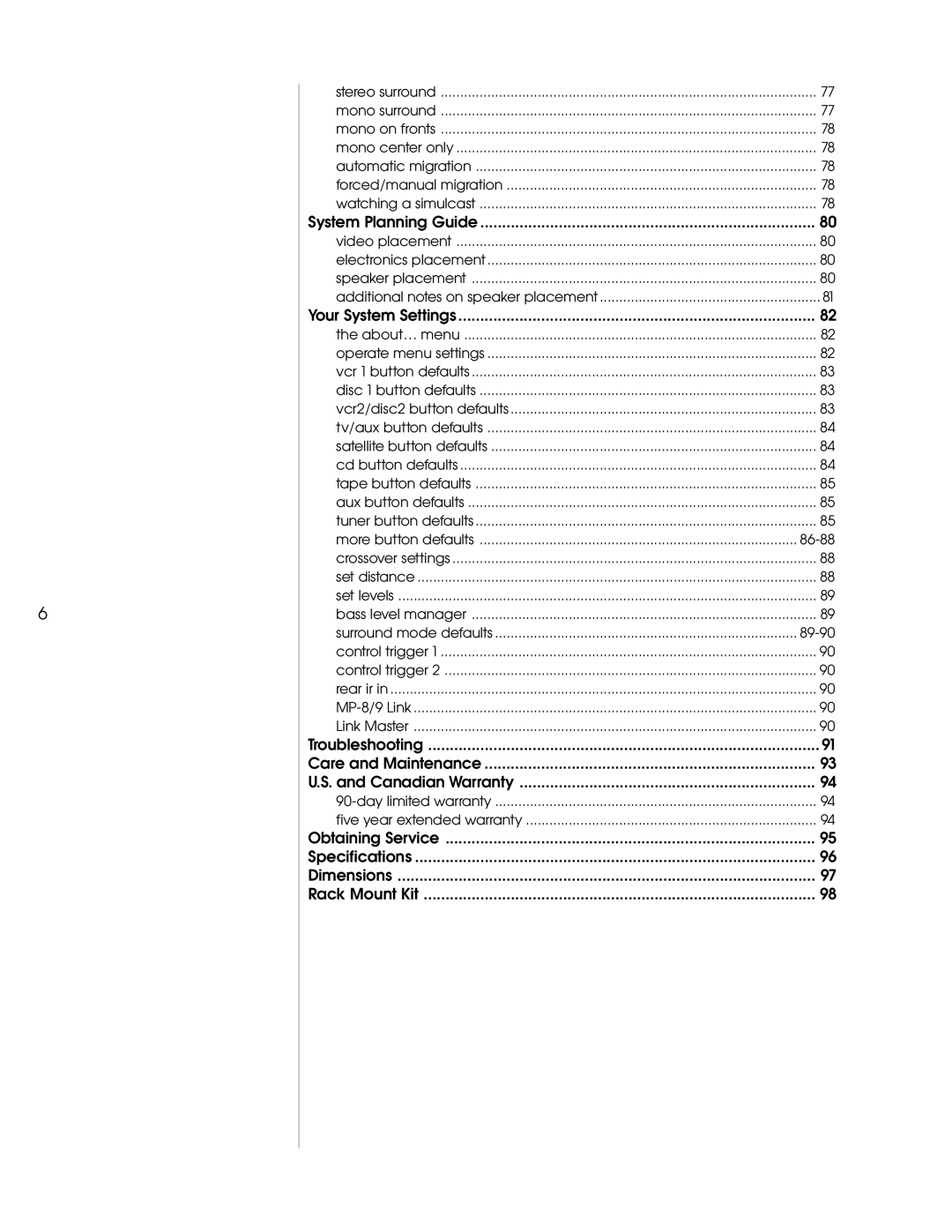 Madrigal Imaging AVP2 owner manual 86-88 