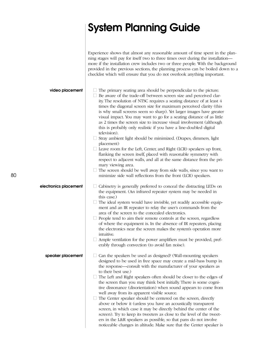 Madrigal Imaging AVP2 owner manual System Planning Guide 