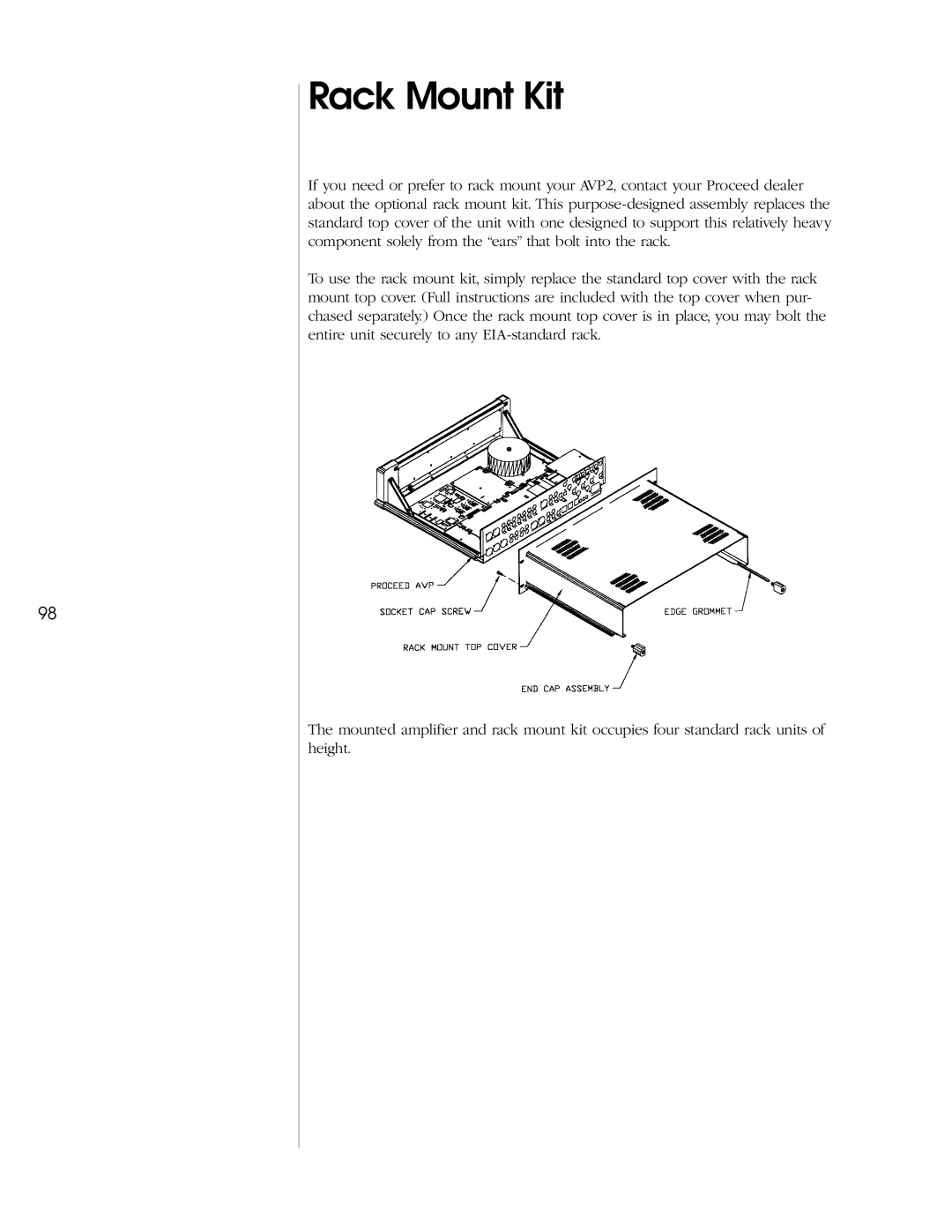 Madrigal Imaging AVP2 owner manual Rack Mount Kit 