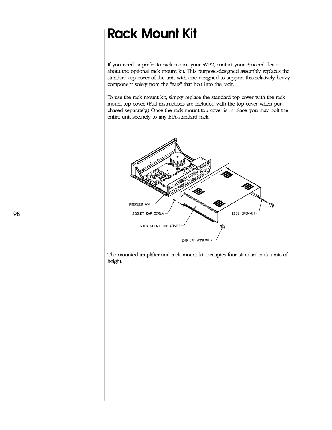 Madrigal Imaging AVP2 owner manual Rack Mount Kit 
