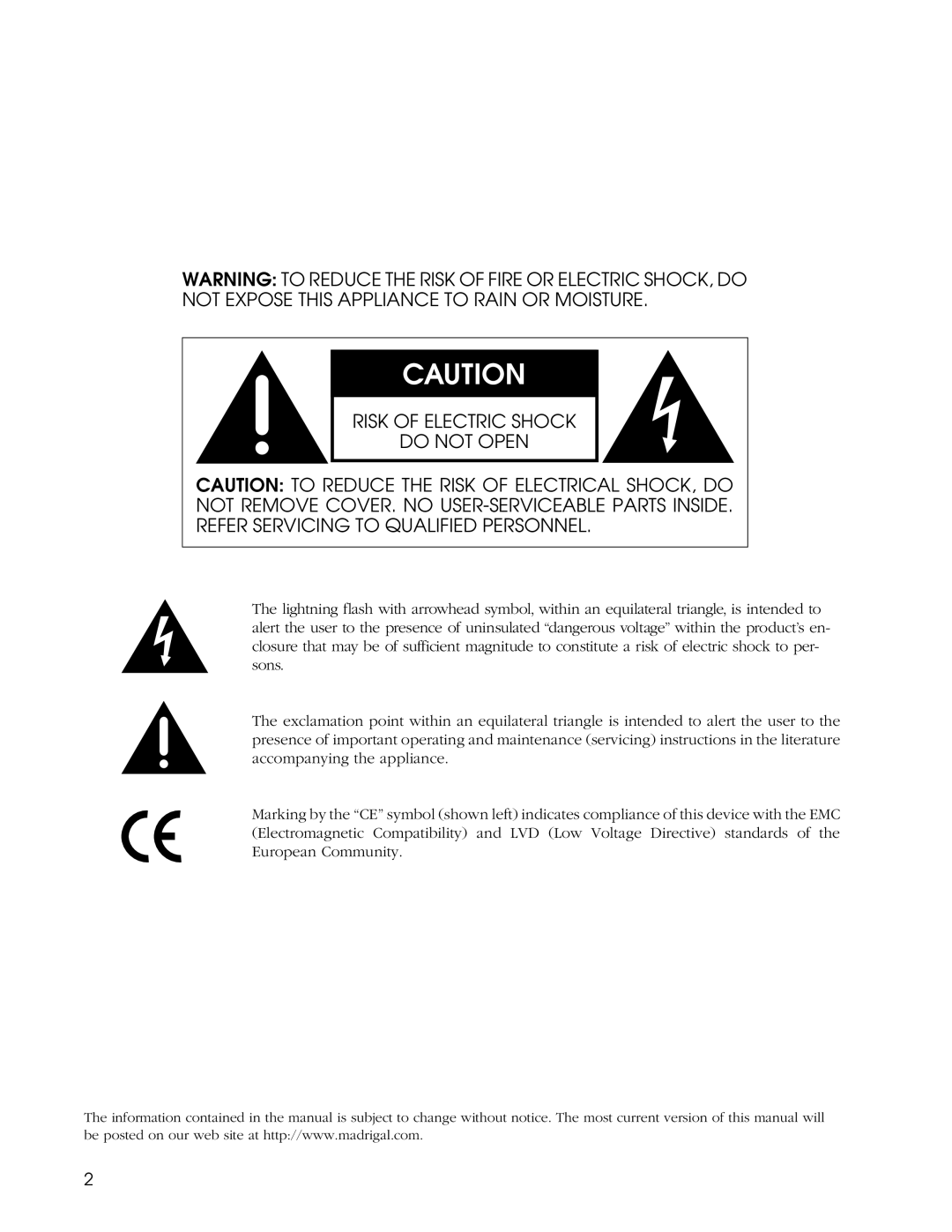 Madrigal Imaging BPA 2, BPA 3 manual 