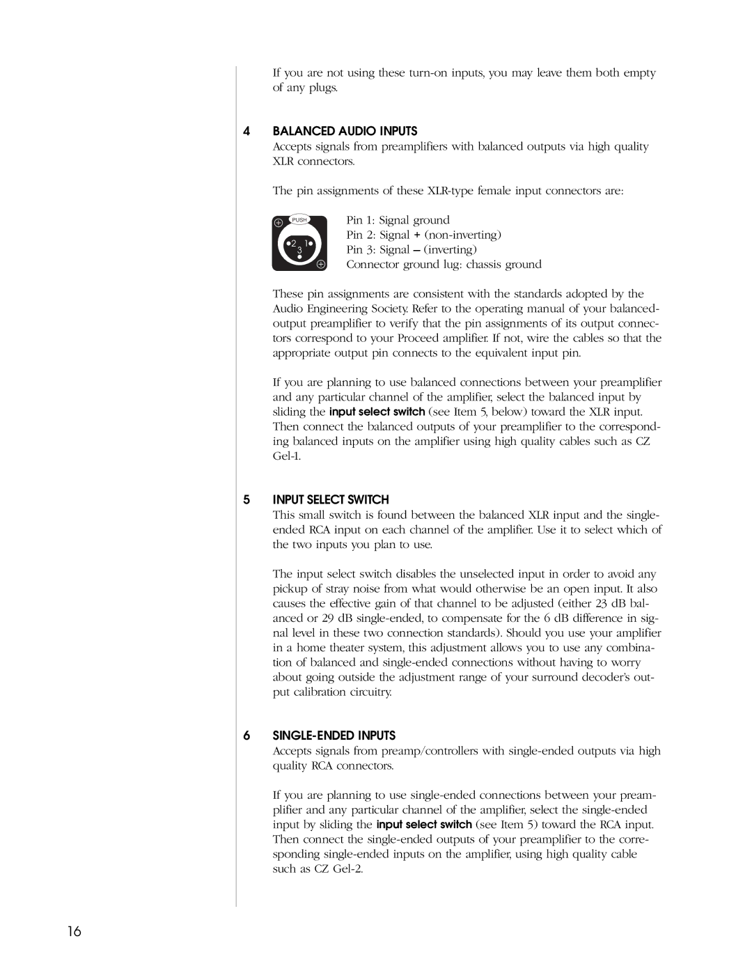 Madrigal Imaging Five Channel Amplifier manual Pin 1 Signal ground 