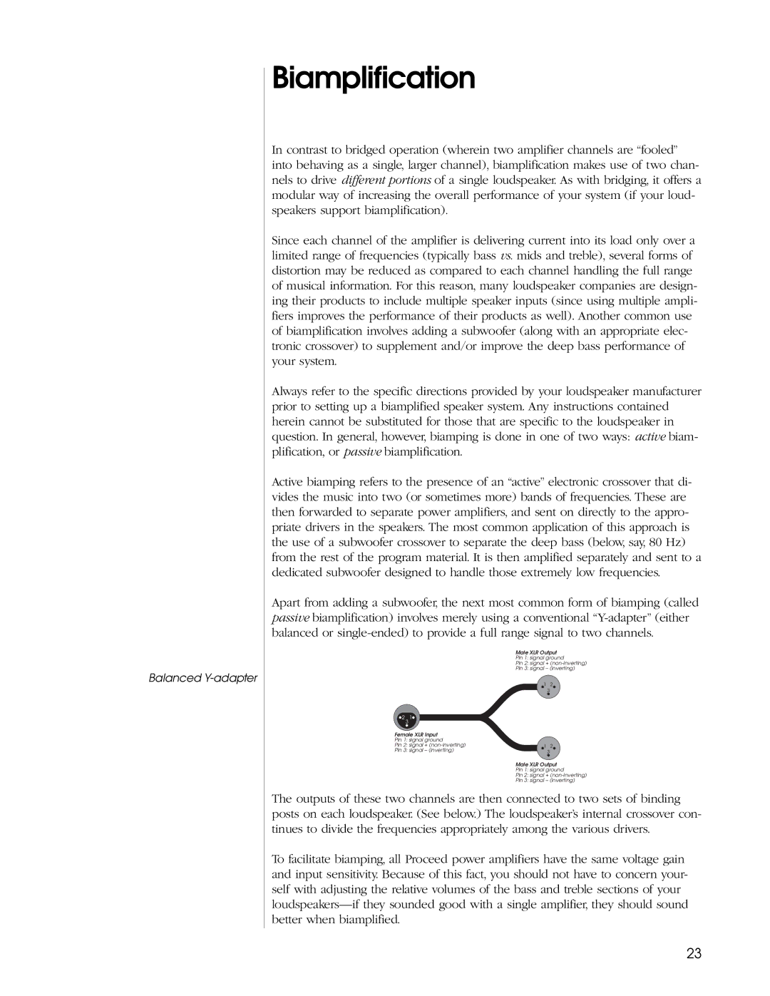 Madrigal Imaging Five Channel Amplifier manual Biamplification 