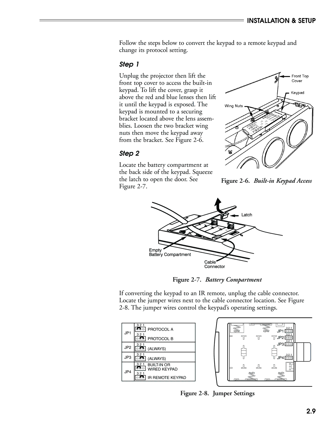 Madrigal Imaging MP-8, MP-9 manual Battery Compartment 