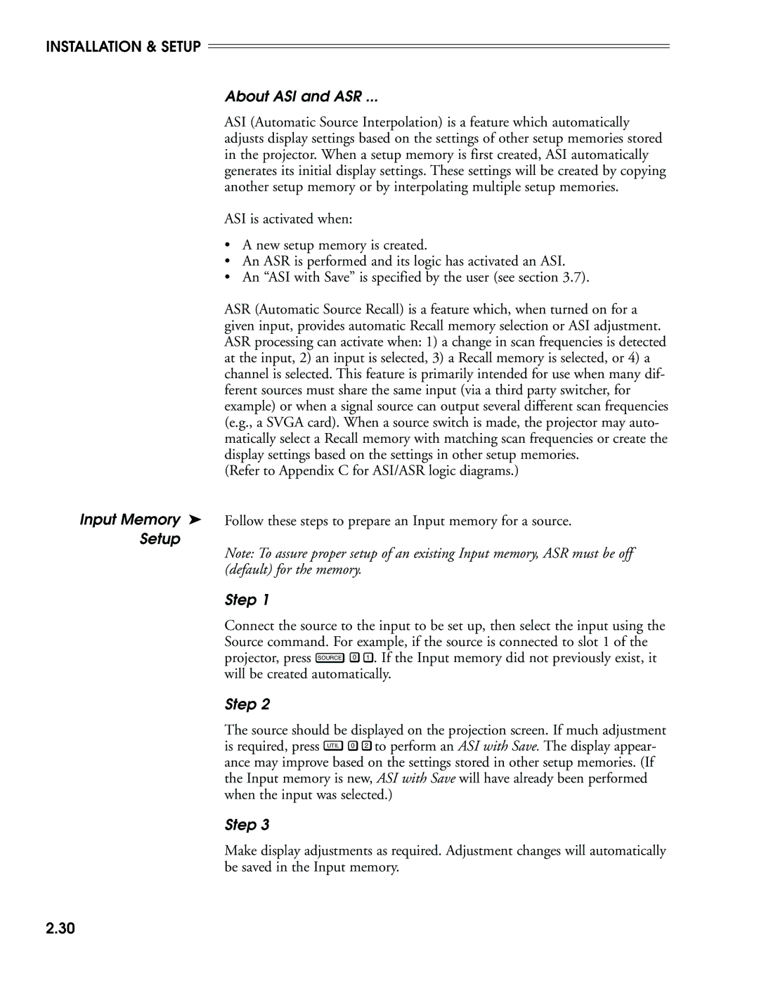 Madrigal Imaging MP-8, MP-9 manual About ASI and ASR 