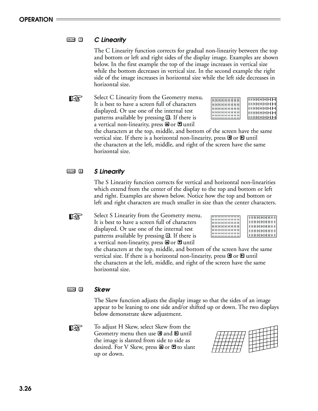 Madrigal Imaging MP-8, MP-9 manual Linearity, Skew 