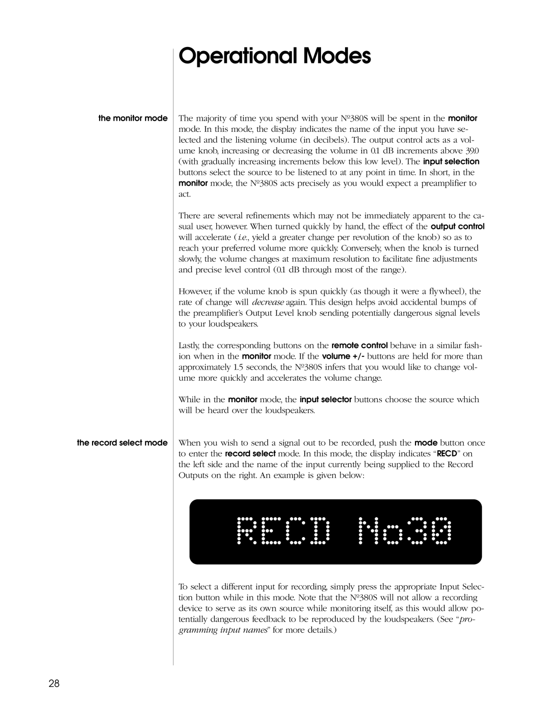 Madrigal Imaging N380S owner manual Operational Modes 