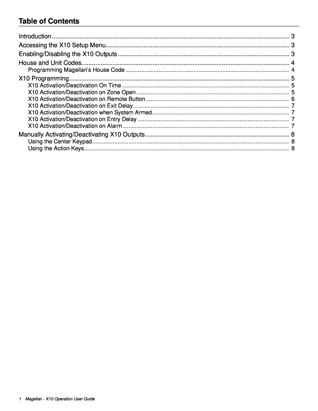 Magellan MG-6160 manual Table of Contents 