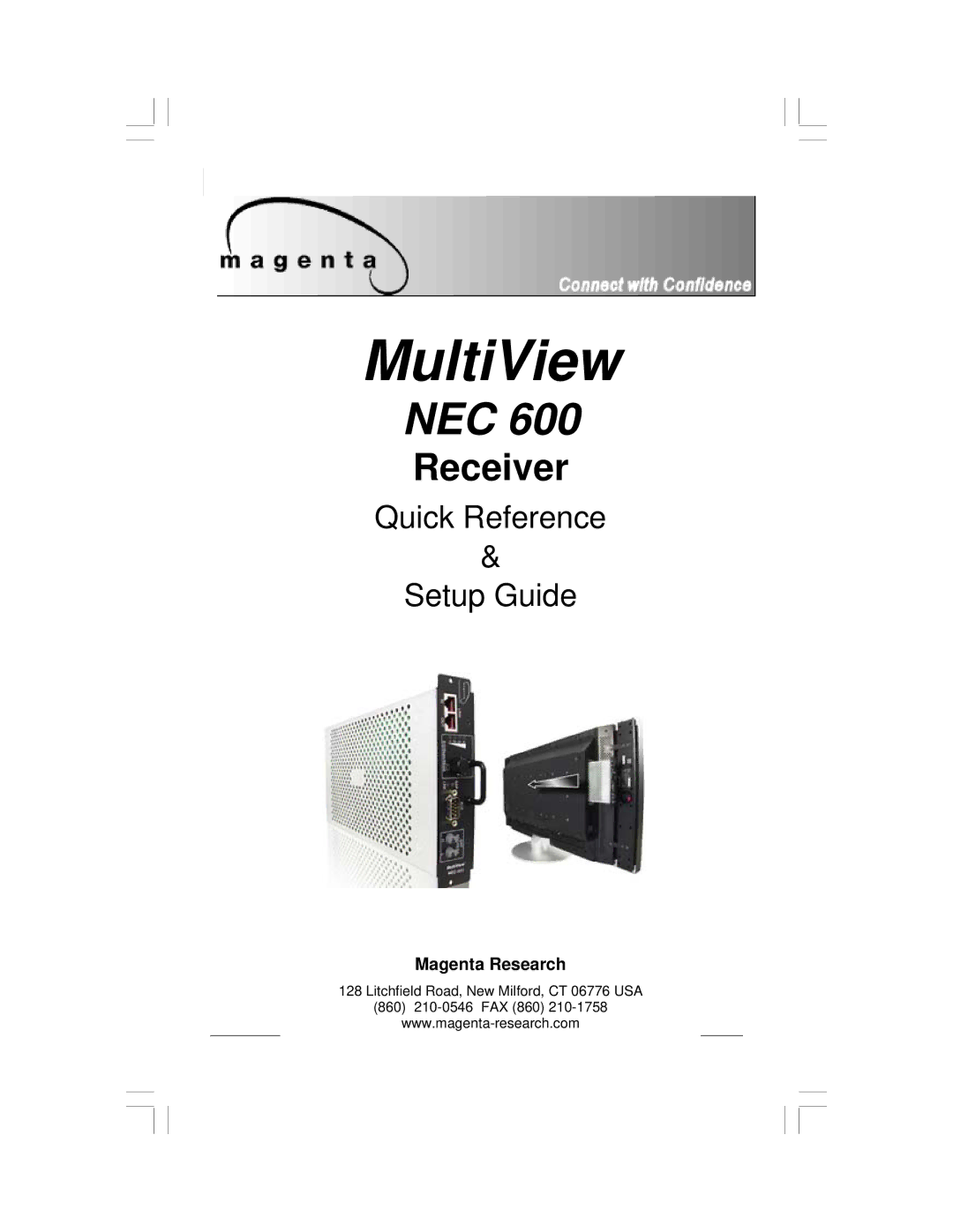 Magenta NEC 600 setup guide MultiView, Magenta Research 