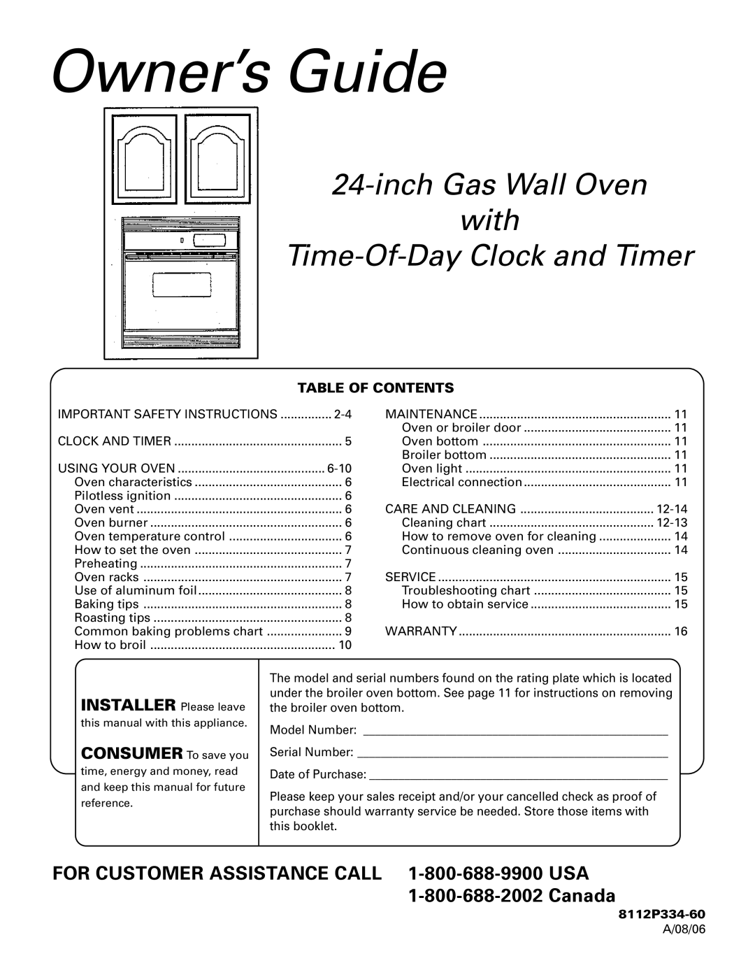 Magic Chef 9112 Gas, 9122 Gas important safety instructions Owner’s Guide 