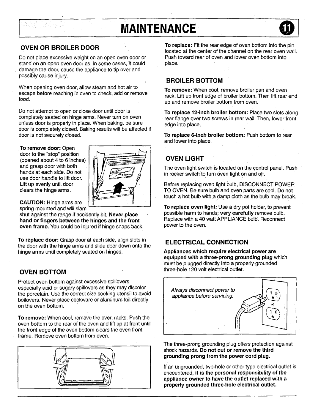 Magic Chef 9112 Gas, 9122 Gas important safety instructions 