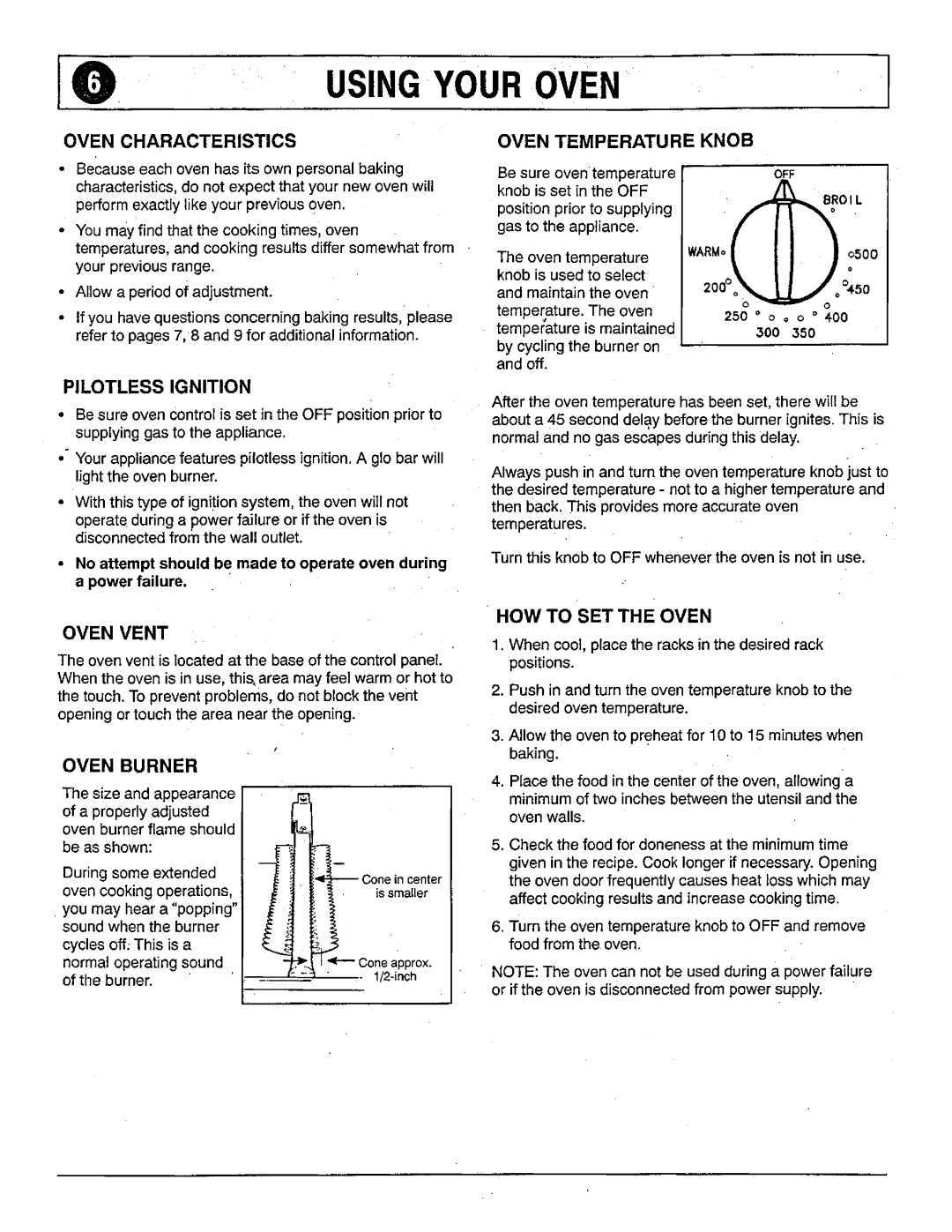 Magic Chef 9122 Gas, 9112 Gas important safety instructions 