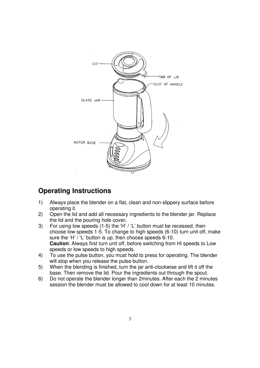 Magic Chef MCBL5CG operating instructions Operating Instructions 