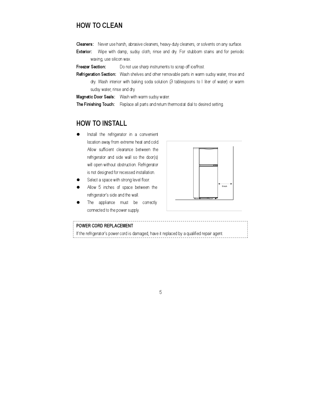 Magic Chef MCBR402S instruction manual HOW to Clean, HOW to Install 