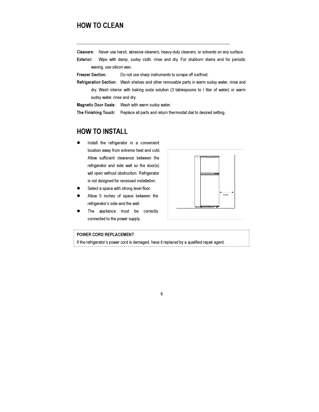 Magic Chef MCBR415S instruction manual HOW to Clean, HOW to Install 