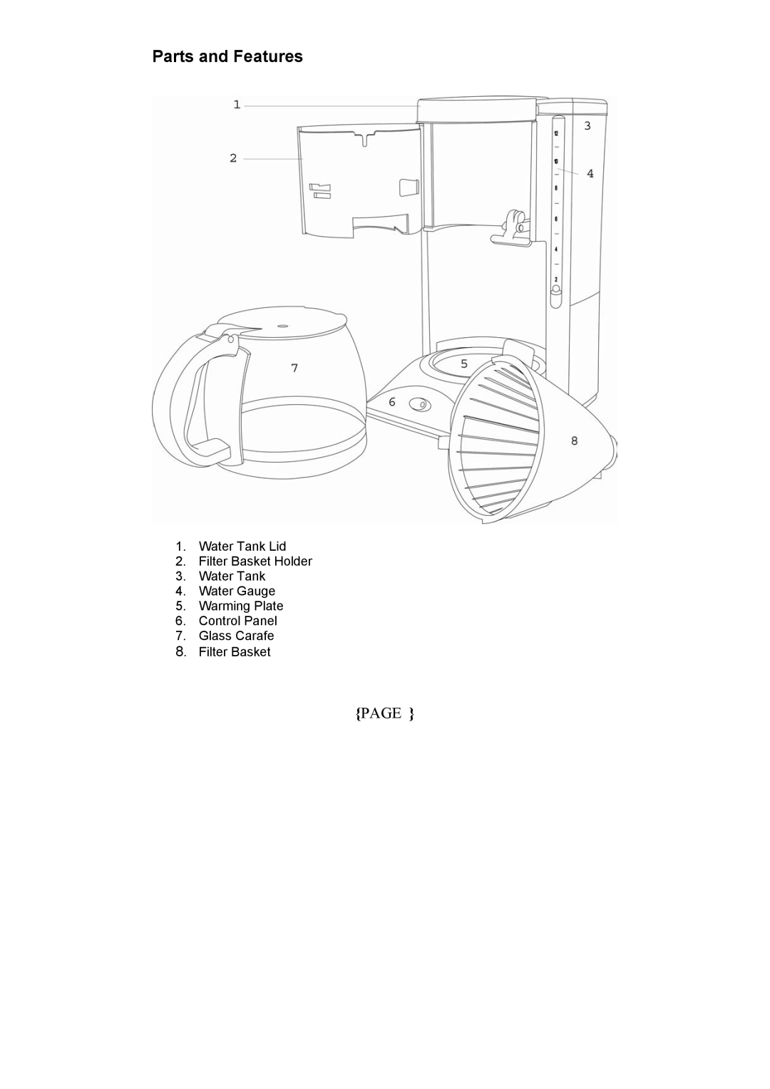 Magic Chef MCCM1NB12, MCCM1NW12 manual Parts and Features 