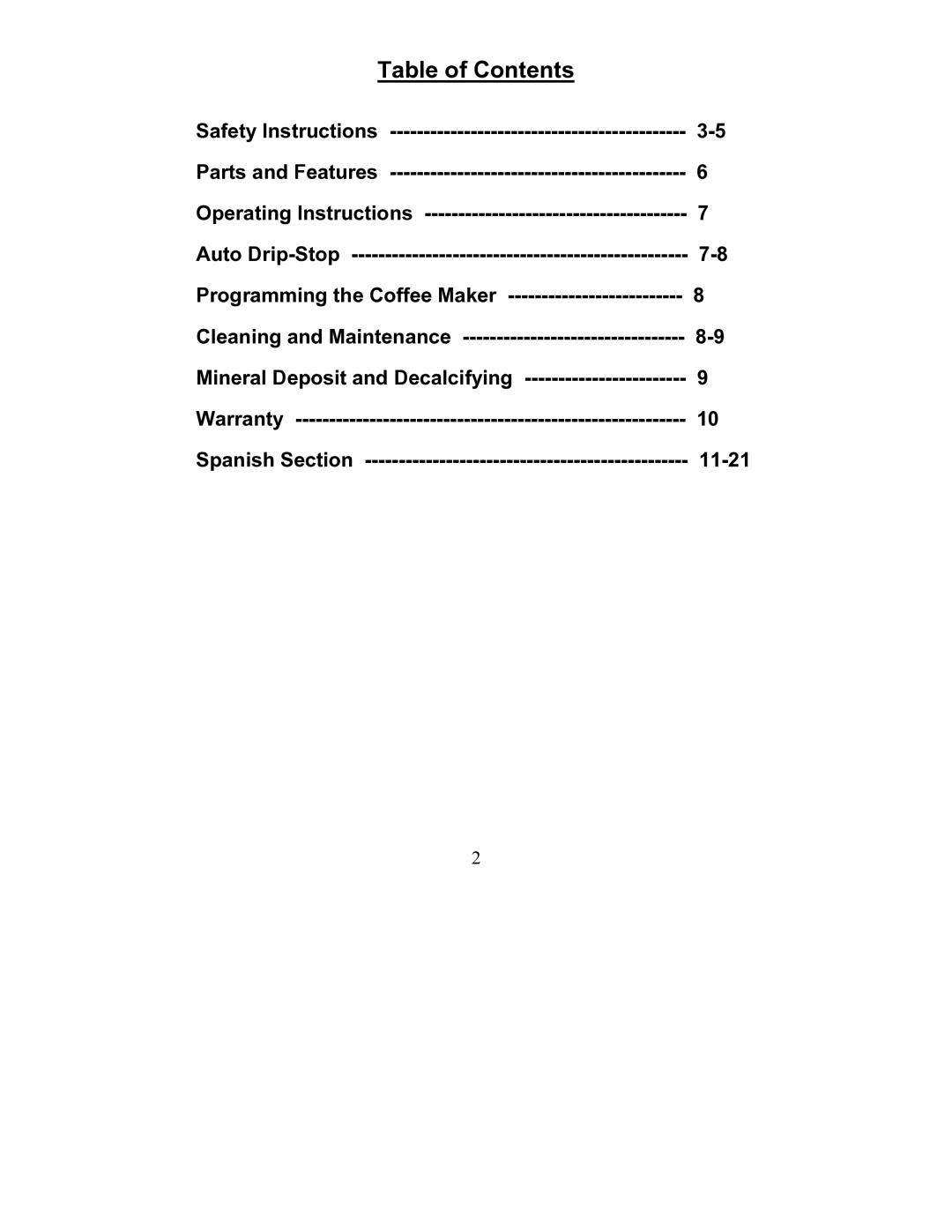 Magic Chef MCCM1TB12, MCCM1TW12 operating instructions Table of Contents 