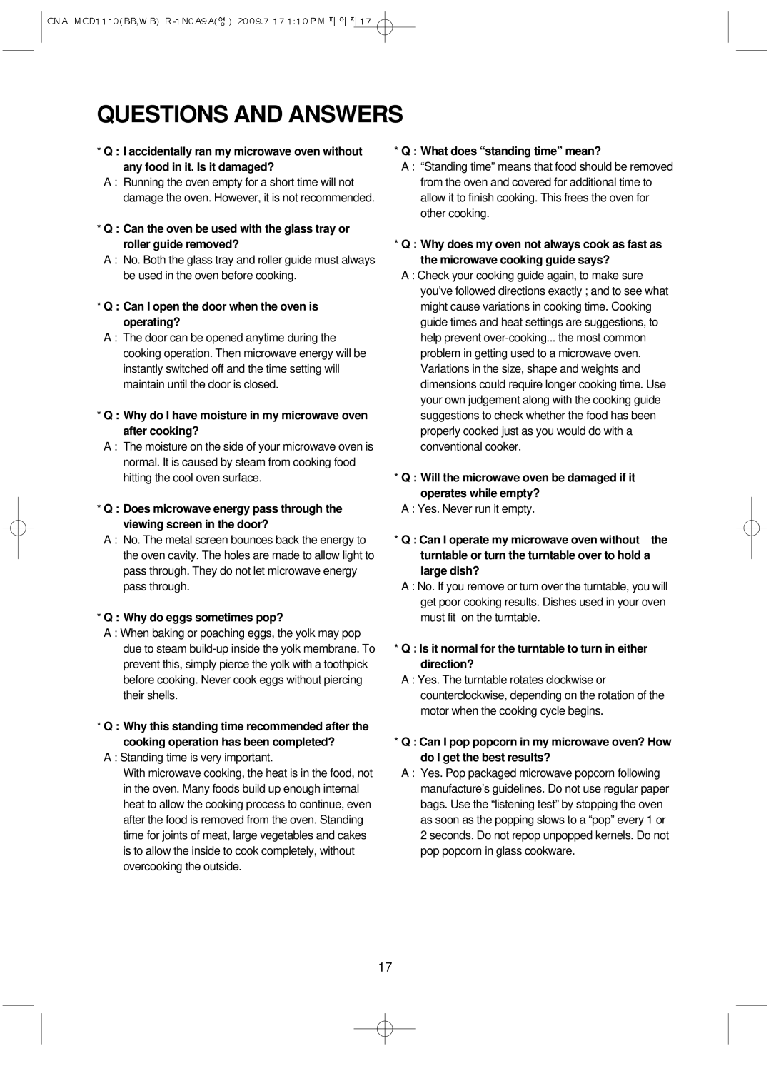 Magic Chef MCD1110WB manual Questions and Answers 