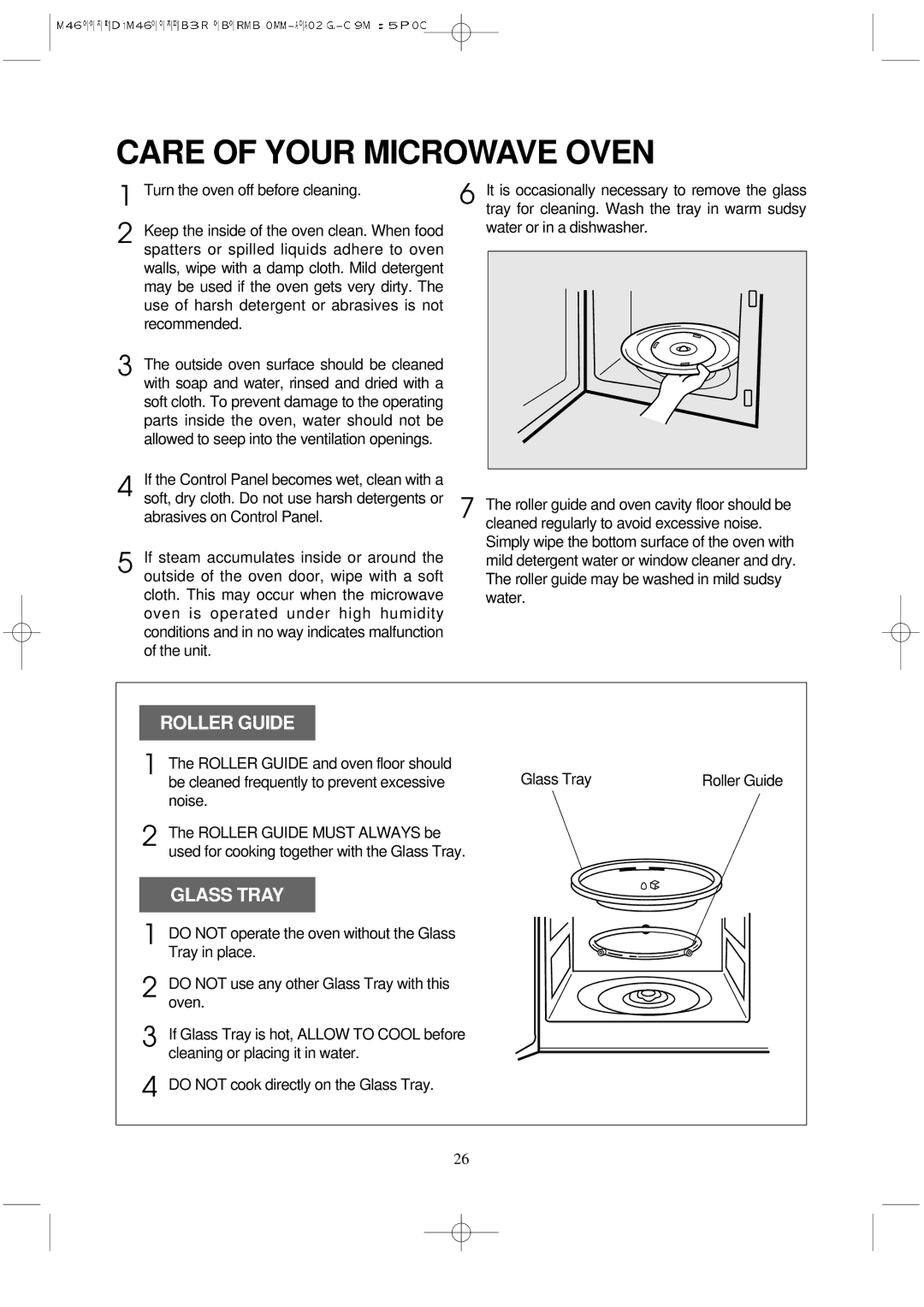 Magic Chef MCD11E3B instruction manual Care of Your Microwave Oven, Roller Guide 