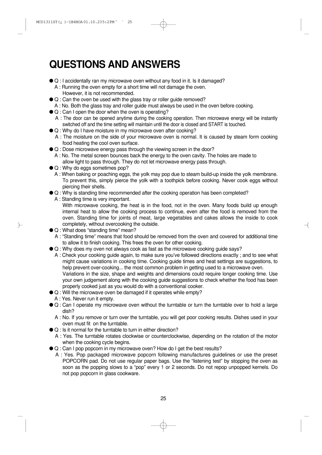 Magic Chef MCD1311ST manual Questions and Answers 