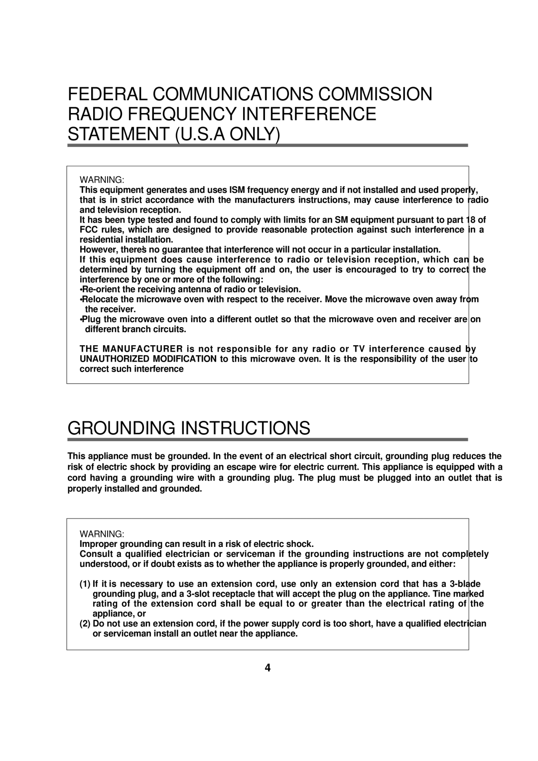 Magic Chef MCD1611B manual Grounding Instructions 