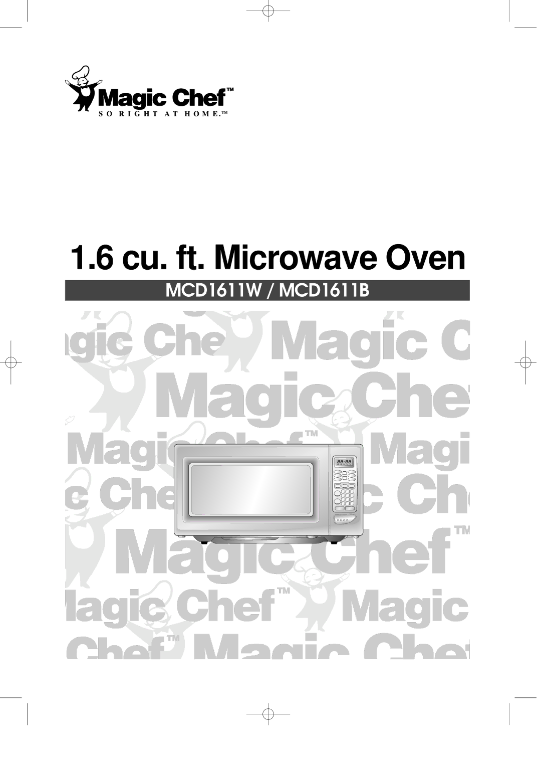 Magic Chef MCD1611W manual Cu. ft. Microwave Oven 