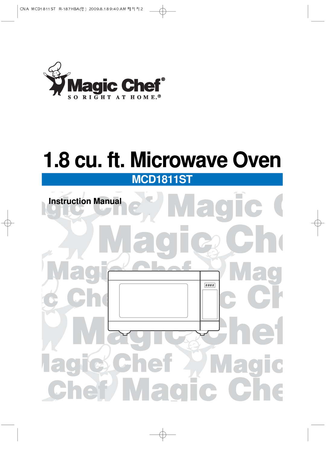 Magic Chef MCD1811ST instruction manual 1.8 cu. ft. Microwave Oven 