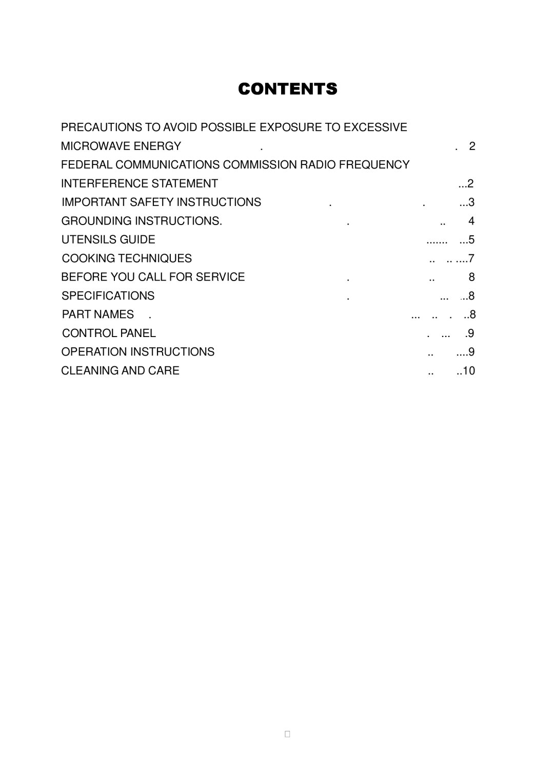 Magic Chef MCD775RW1 owner manual Contents 