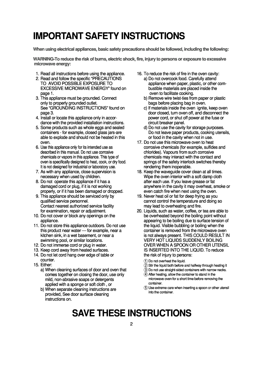 Magic Chef MCD990ARS instruction manual Important Safety Instructions, Save These Instructions 