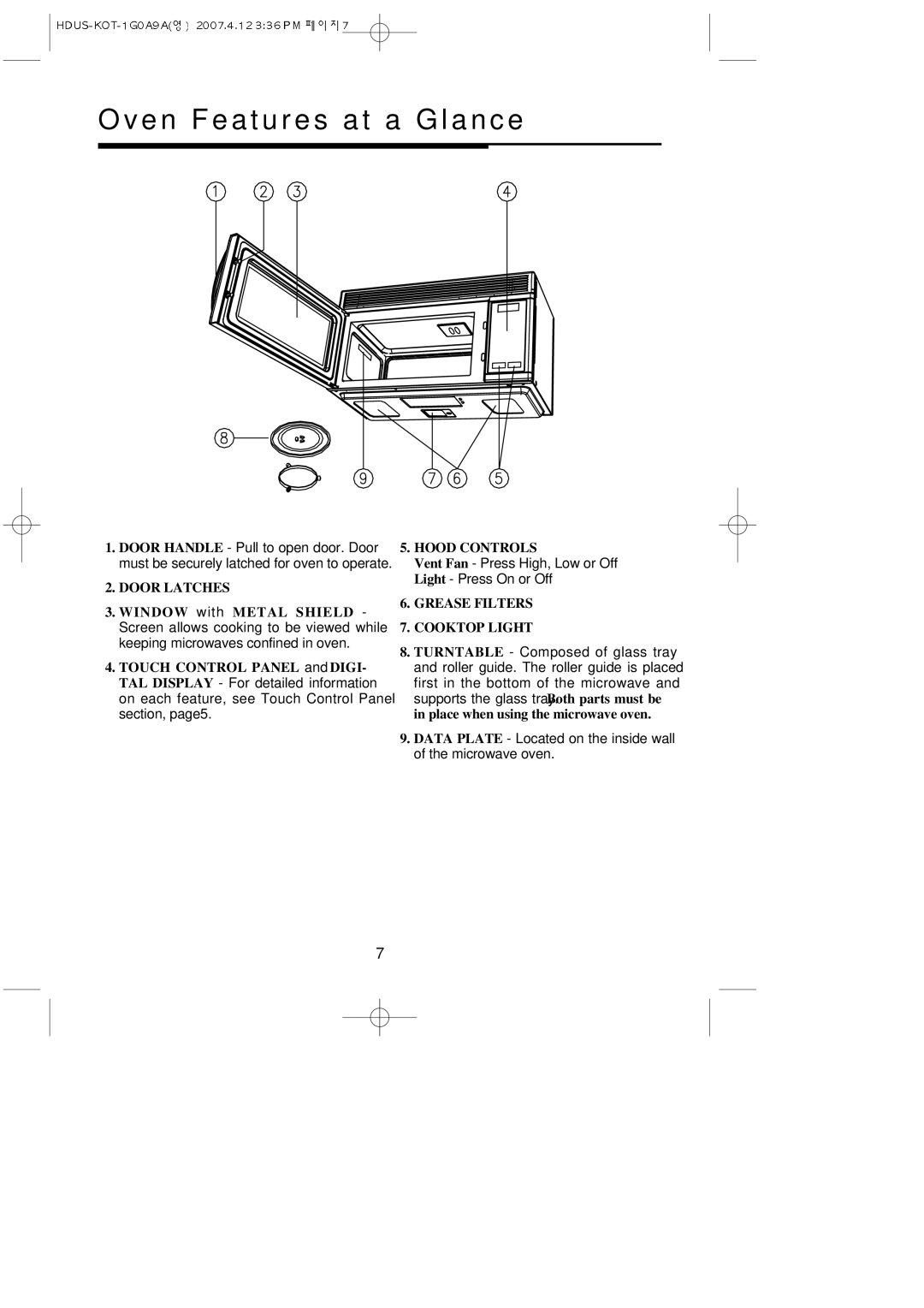 Magic Chef MCO160UQ, mco160ub, MCO160S, mco160uw important safety instructions Oven Features at a Glance, Door Latches 