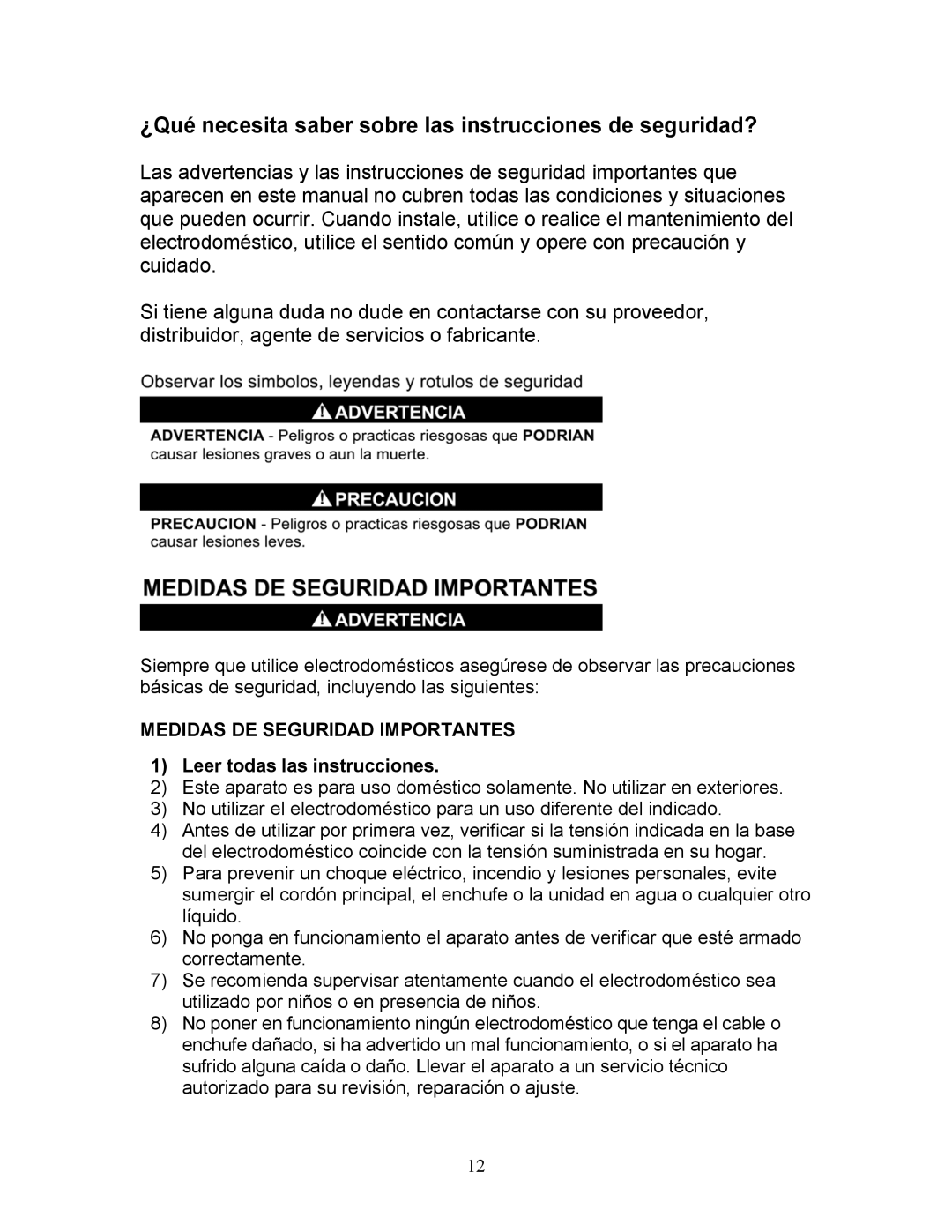 Magic Chef MCRC1W manual ¿Qué necesita saber sobre las instrucciones de seguridad?, Leer todas las instrucciones 