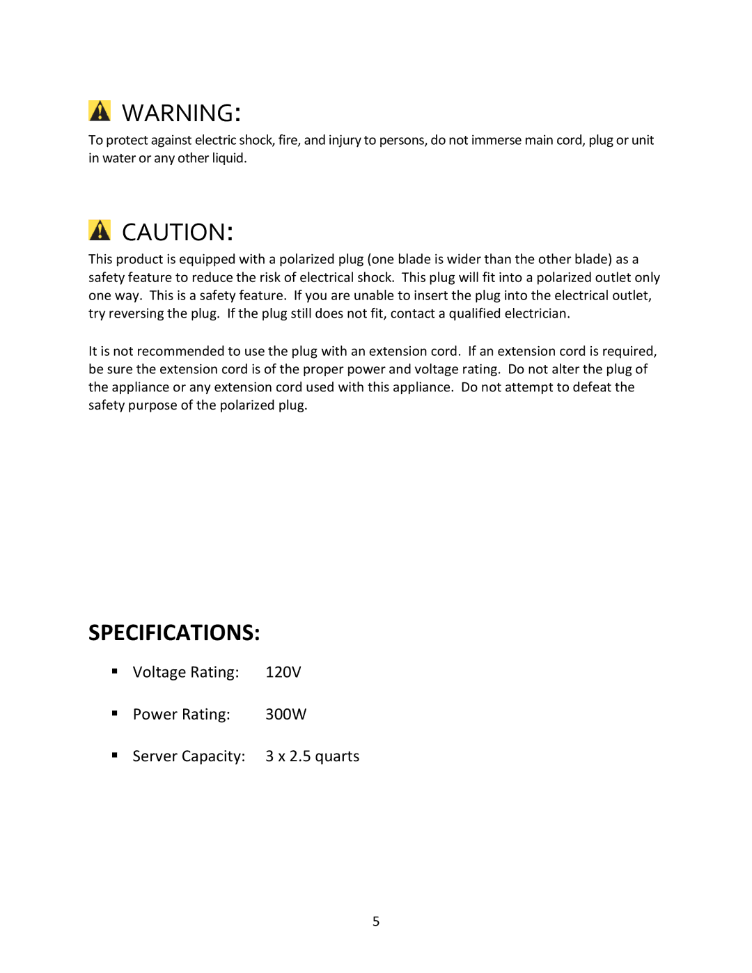 Magic Chef MCSBABSS3S instruction manual Specifications 