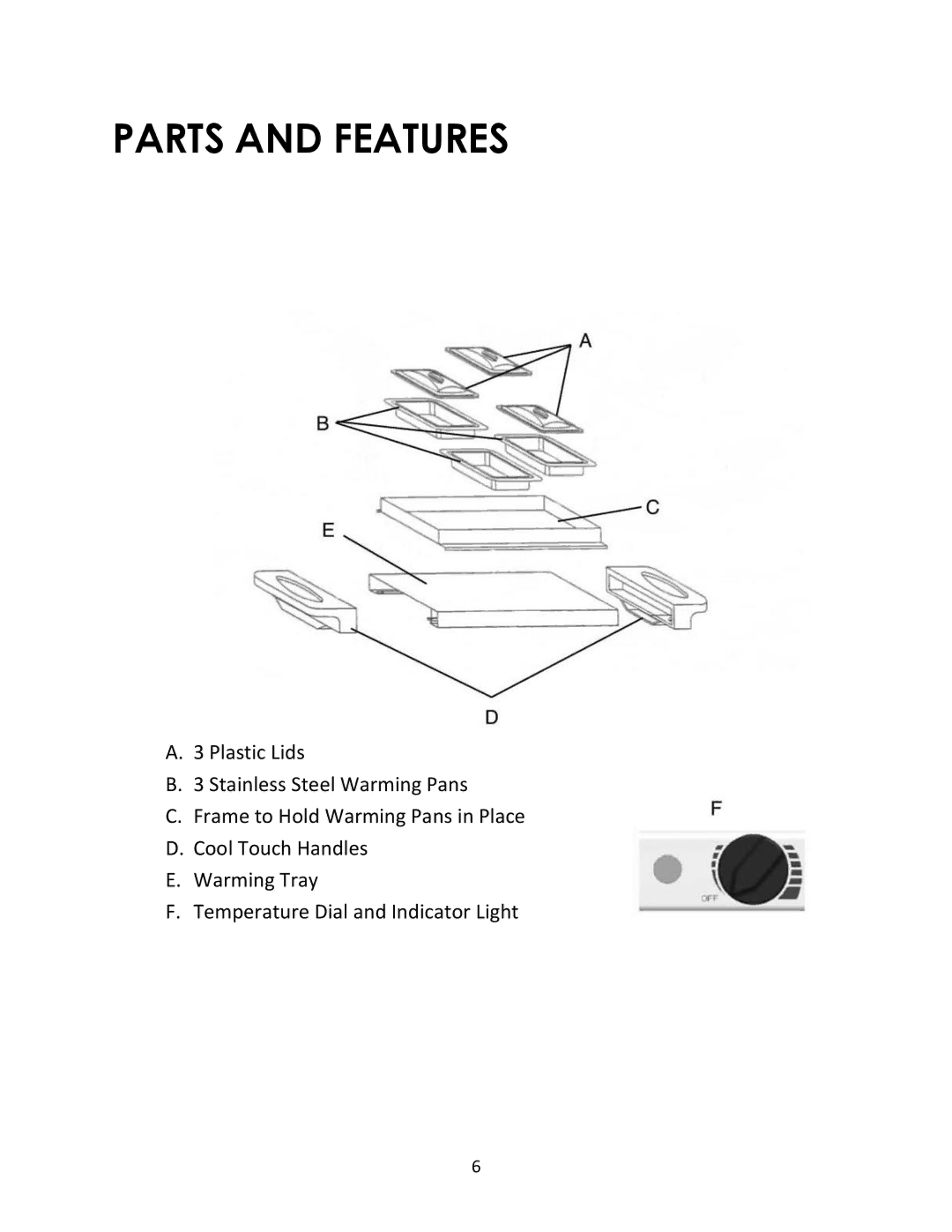 Magic Chef MCSBABSS3S instruction manual Parts and Features 