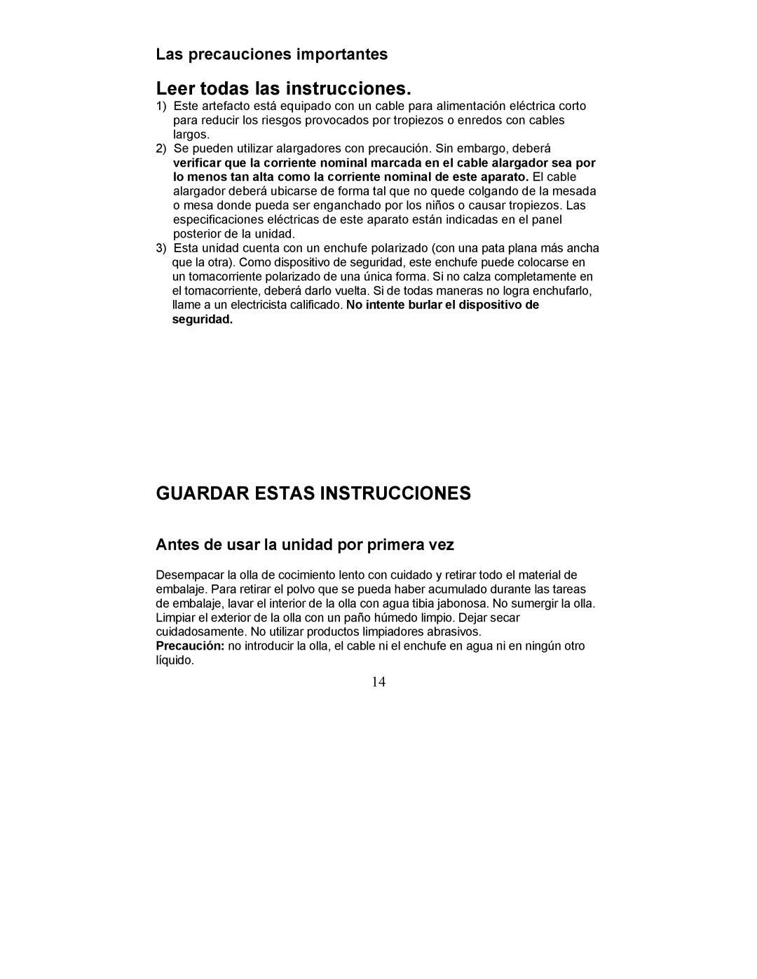 Magic Chef MCSC3COs, MCSC6WOs, MCSC6COs, MCSC3CRs, MCSC3WRs manual Guardar Estas Instrucciones, Las precauciones importantes 