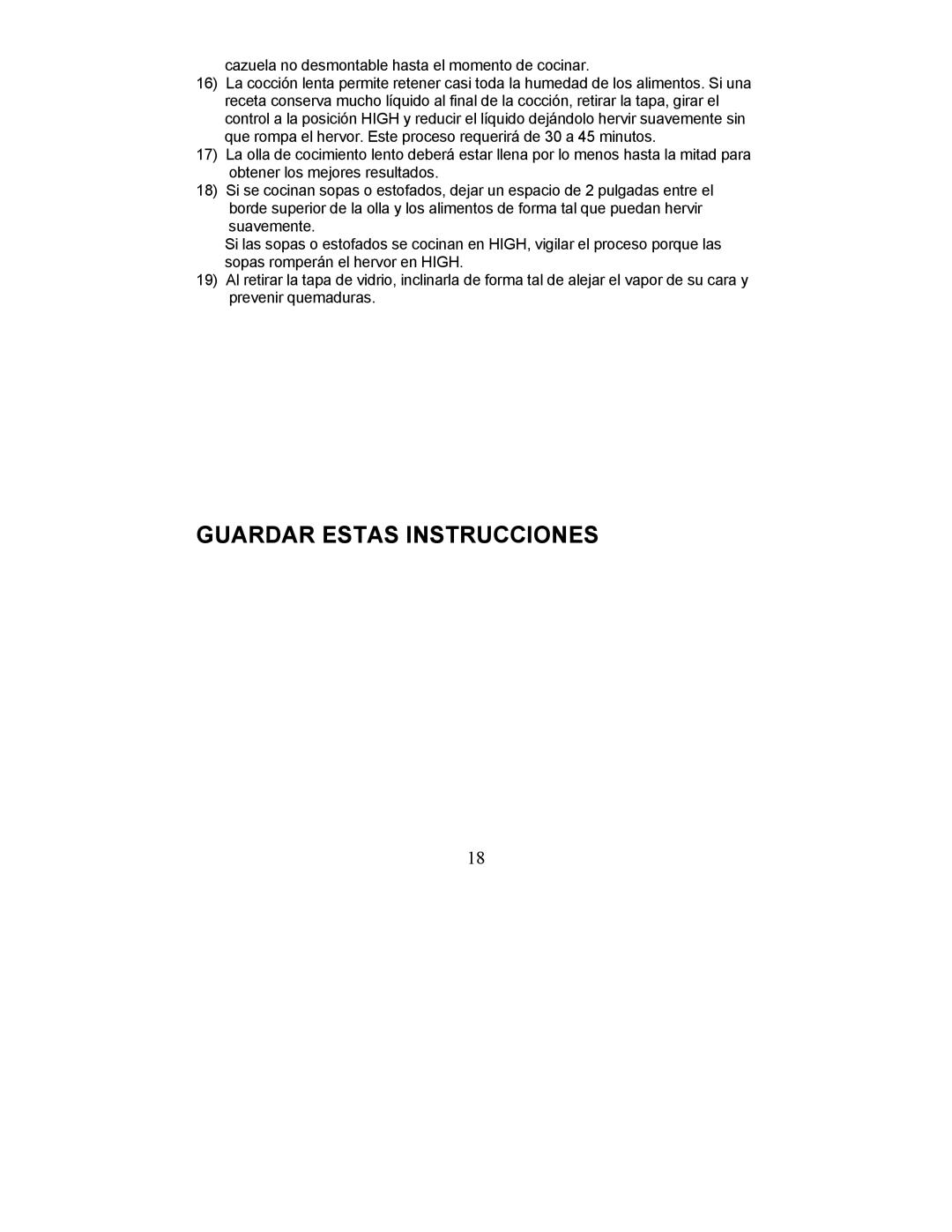 Magic Chef MCSC6WOs, MCSC6COs, MCSC3COs, MCSC3CRs, MCSC3WRs, MCSC3WOs manual Guardar Estas Instrucciones 