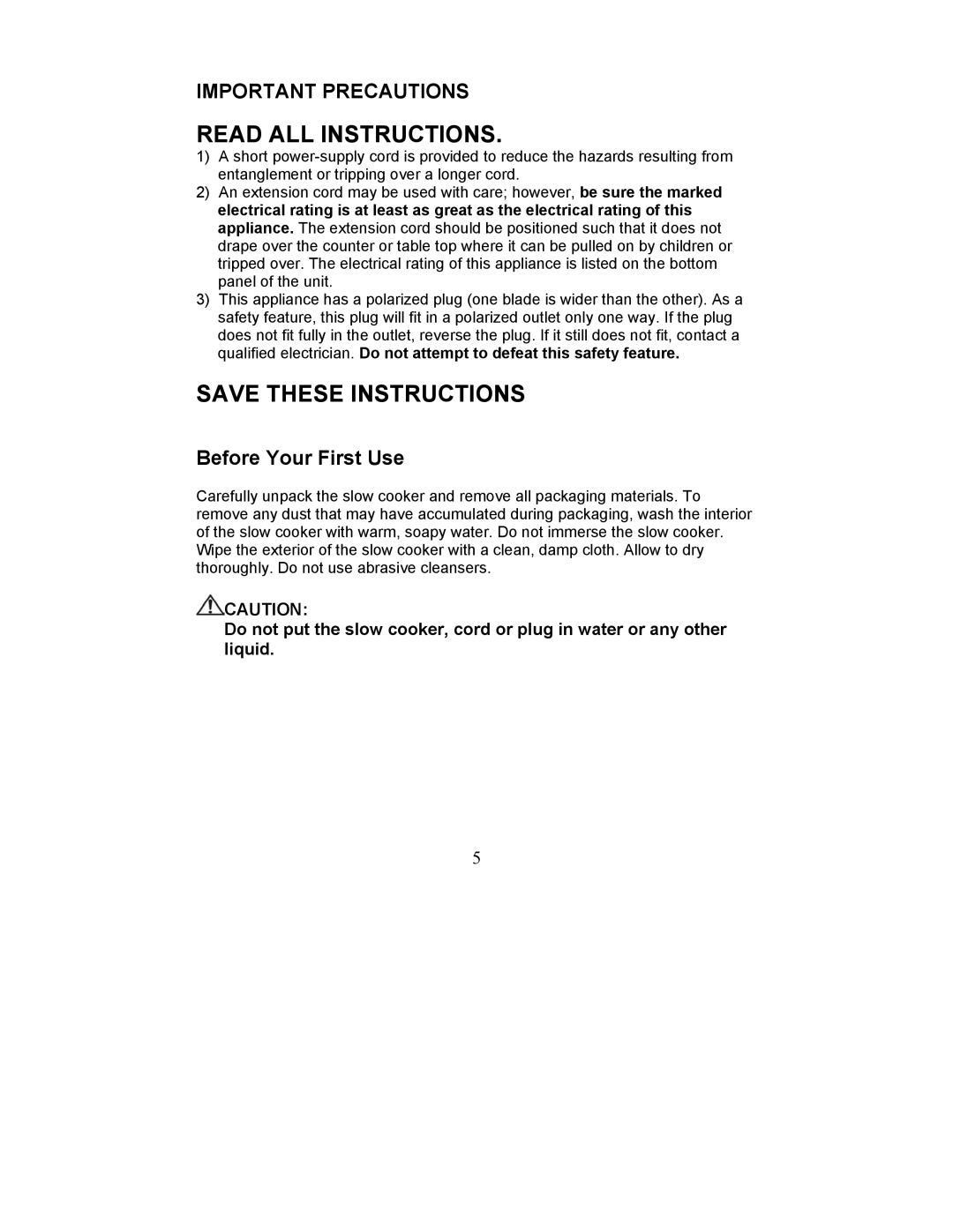 Magic Chef MCSC3WOs, MCSC6WOs, MCSC6COs, MCSC3COs, MCSC3CRs, MCSC3WRs manual Read ALL Instructions, Before Your First Use 