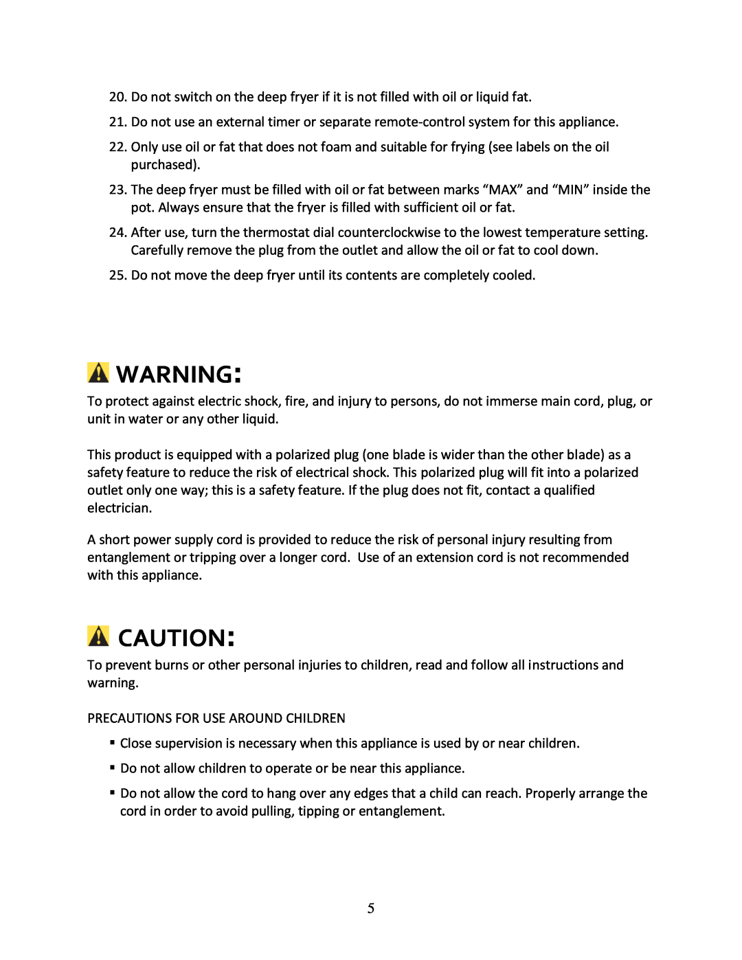 Magic Chef MCSDF15ST instruction manual Precautions For Use Around Children 