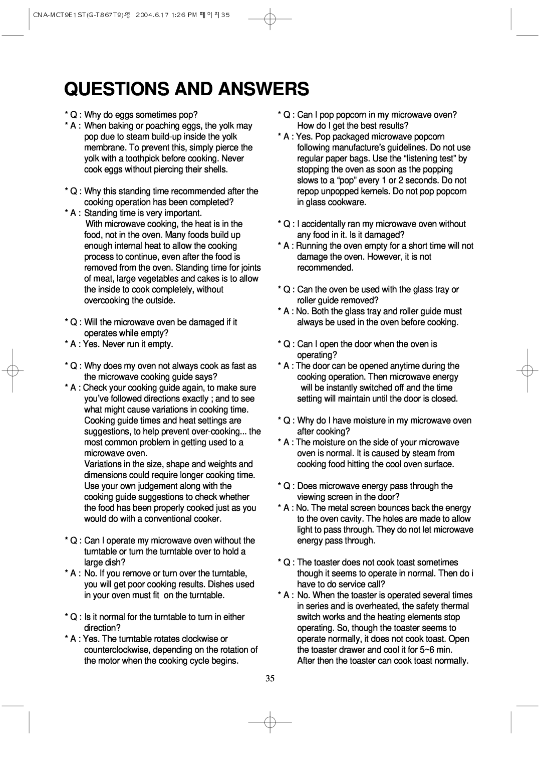 Magic Chef MCT9E1ST manual Questions And Answers 