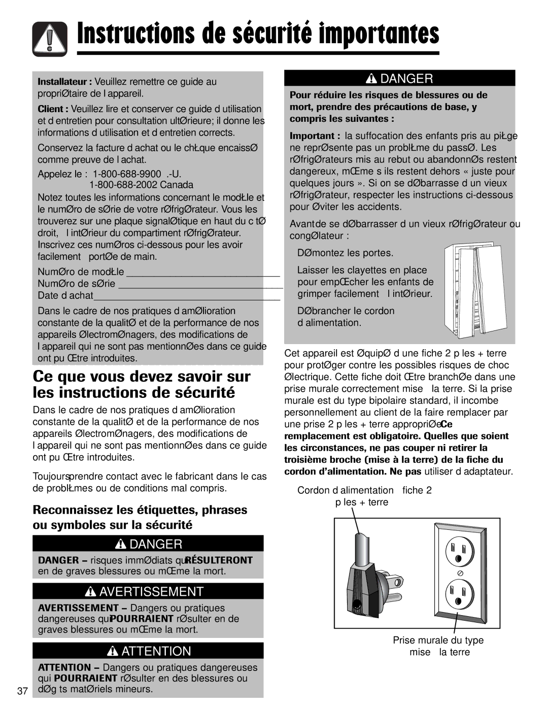 Magic Chef MSD2641KEB Instructions de sécurité importantes, Ce que vous devez savoir sur les instructions de sécurité 