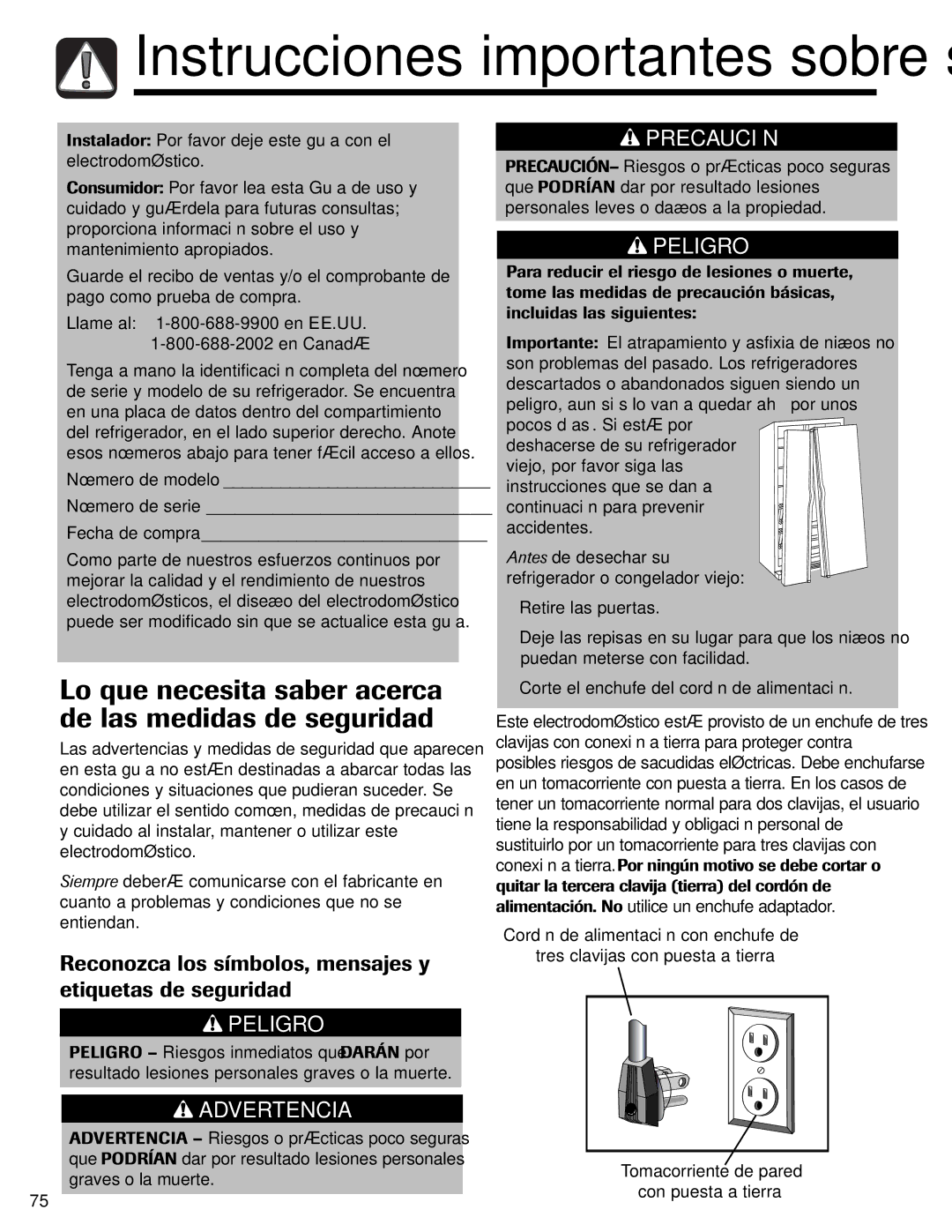 Magic Chef MSD2641KEB, 12842123 important safety instructions Lo que necesita saber acerca de las medidas de seguridad 