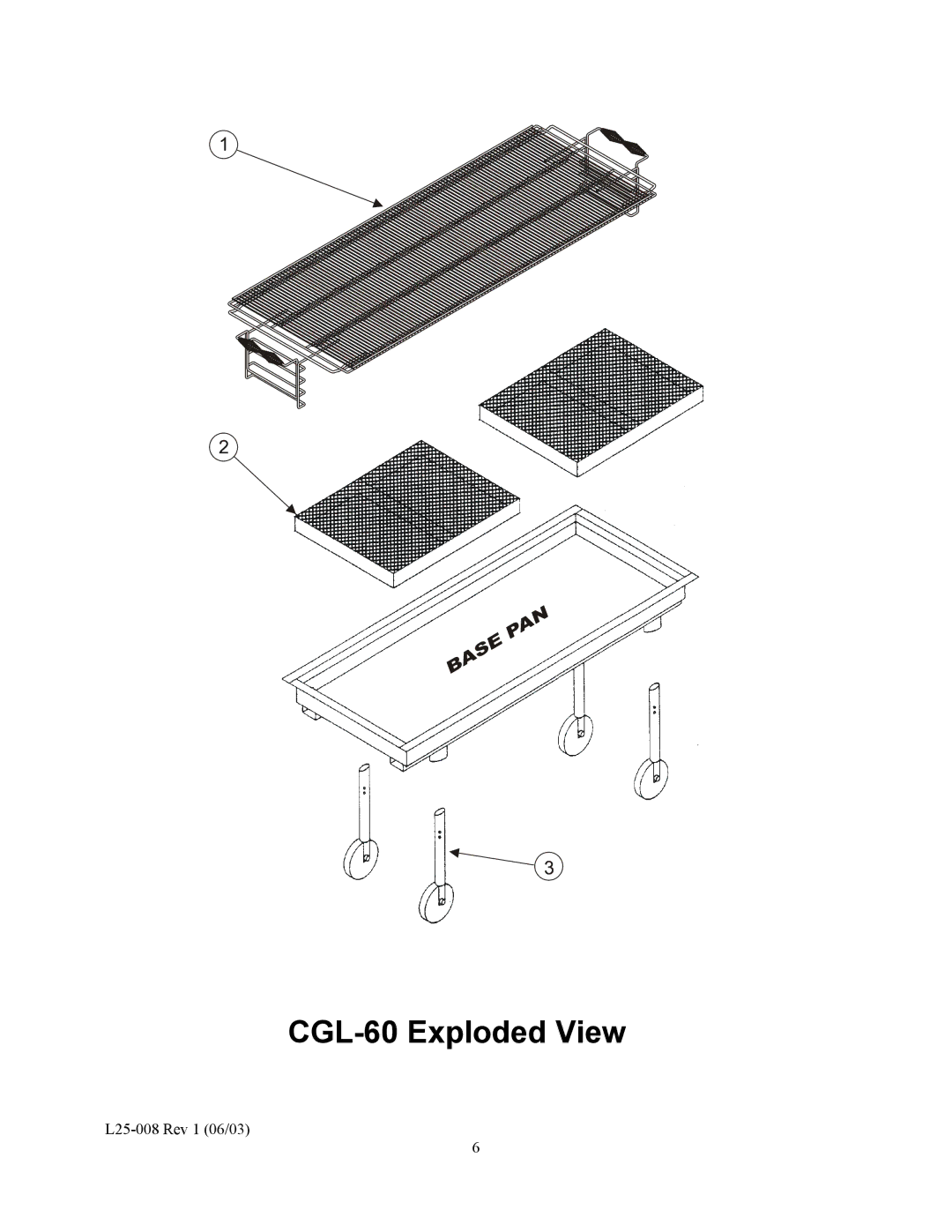 Magikitch'n CG-60 manual CGL-60 Exploded View 