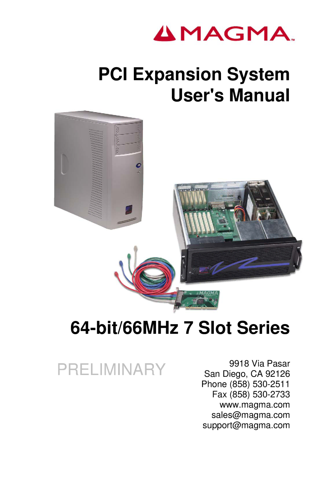 Magma user manual 64-bit/66MHz 7 Slot Series 